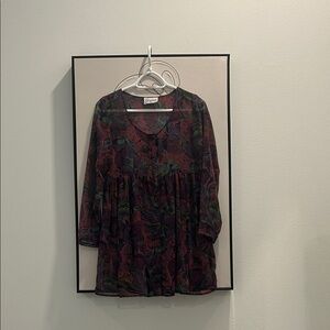 Vibrant Floral Button-Up Blouse